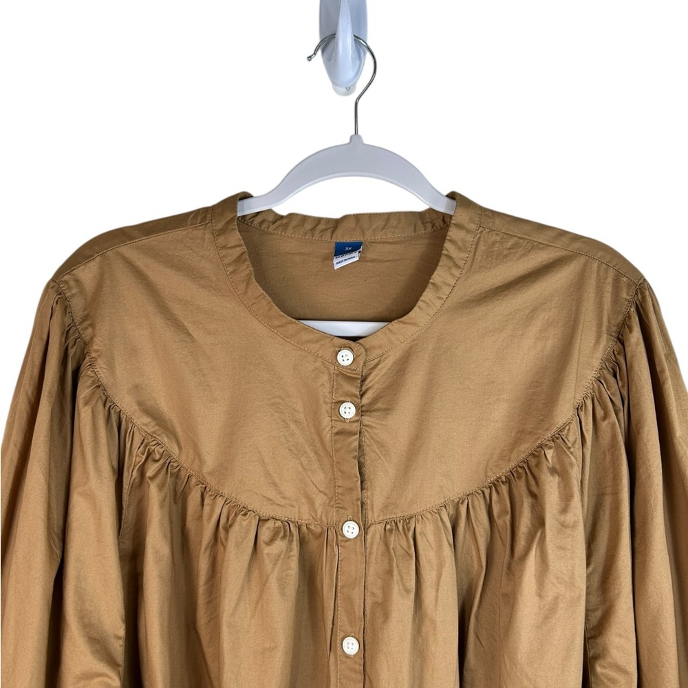 Old Navy Women's Brown Button-Up Blouse - Picture 2 of 9